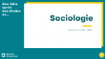 Que faire après des études de sociologie ? (2023)