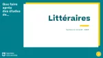 Que faire après des études littéraires ? (2023)